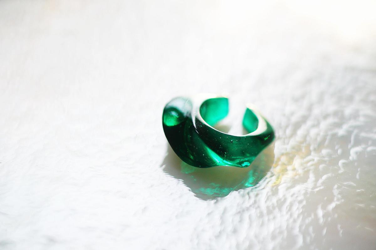 Ripple Cuff Earring(片耳用イヤーカフ) ラフォルム ガラスジュエリー ガラスアクセサリー