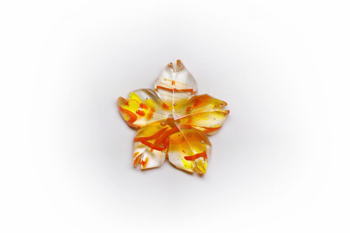 瑠璃の一輪桜・春風 006(マーブル)★ペンダント、ピアス・イヤリング、リングなどに仕立ててお届けします♪
