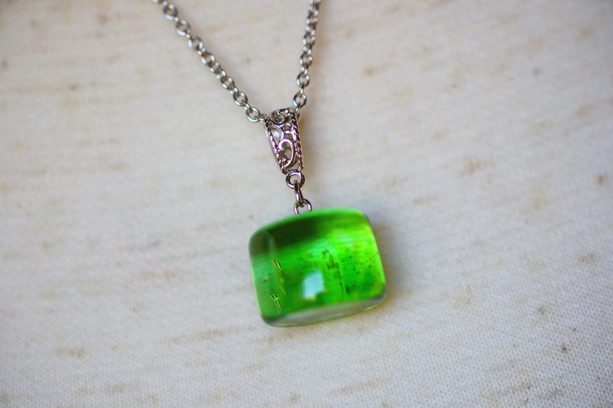 Aquarium Cylinder ～ Spring Green ～ ラフォルム ガラスジュエリー ガラスアクセサリー