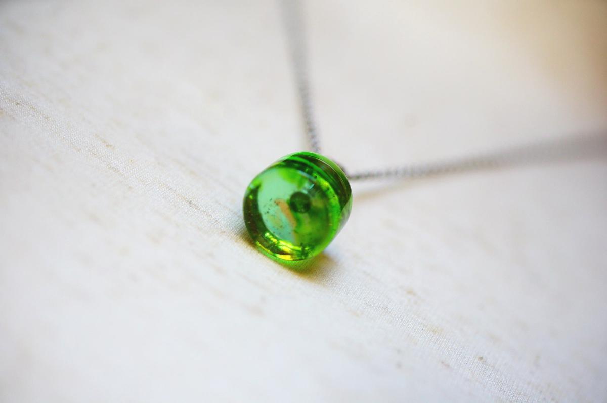 Aquarium Cylinder ～ Spring Green ～ ラフォルム ガラスジュエリー ガラスアクセサリー