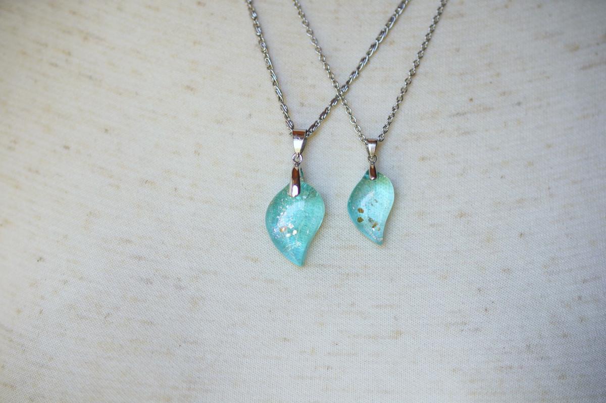 Celestial Drops ～ Aqua Blue ～ | ペアペンダント ラフォルム ガラスジュエリー ガラスアクセサリー