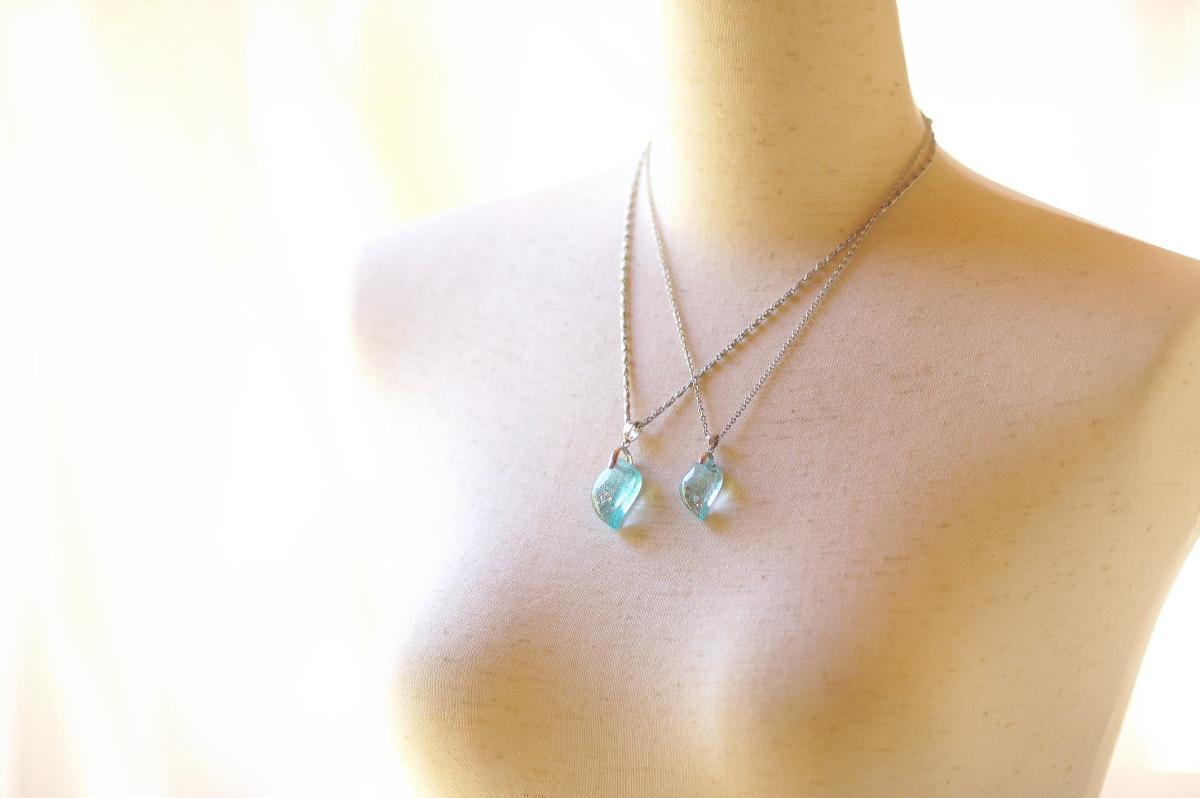 Celestial Drops ～ Aqua Blue ～ | ペアペンダント ラフォルム ガラスジュエリー ガラスアクセサリー