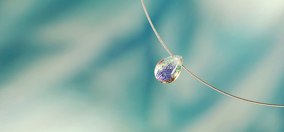 Dichroic drop ラフォルム ガラスジュエリー ガラスアクセサリー