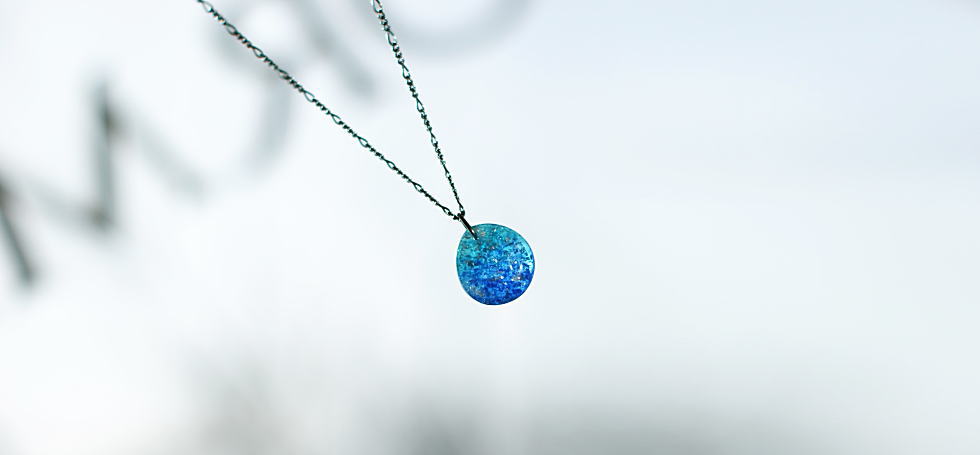 Sea of blue Hawaii ラフォルム ガラスジュエリー ガラスアクセサリー