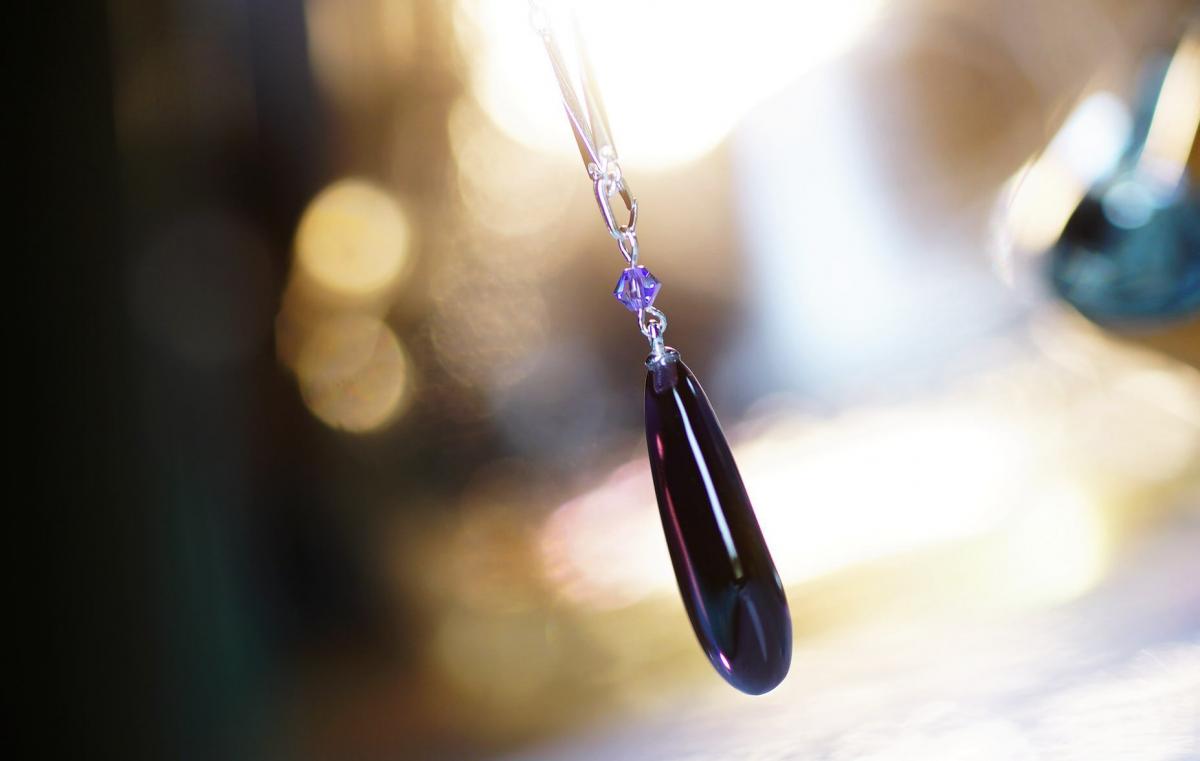 Drops of grape ラフォルム ガラスジュエリー ガラスアクセサリー