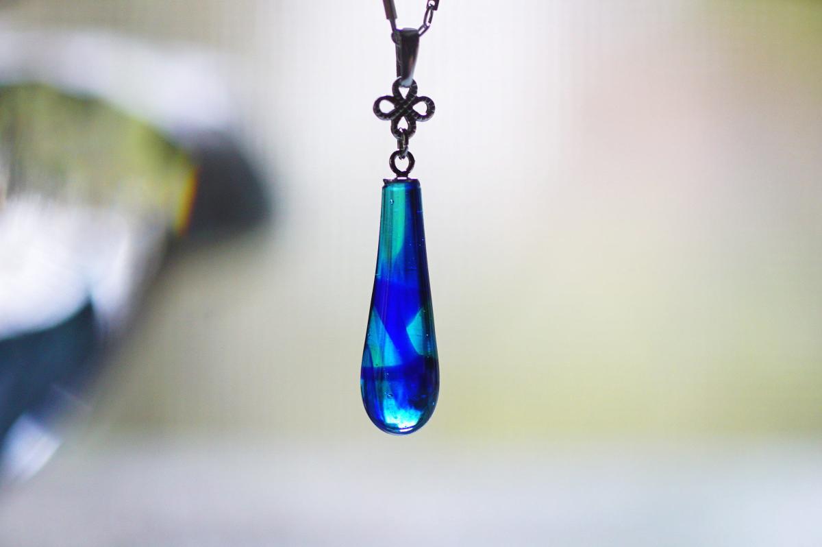 青き海の螺旋 ～ 永遠 ～ ラフォルム ガラスジュエリー ガラスアクセサリー