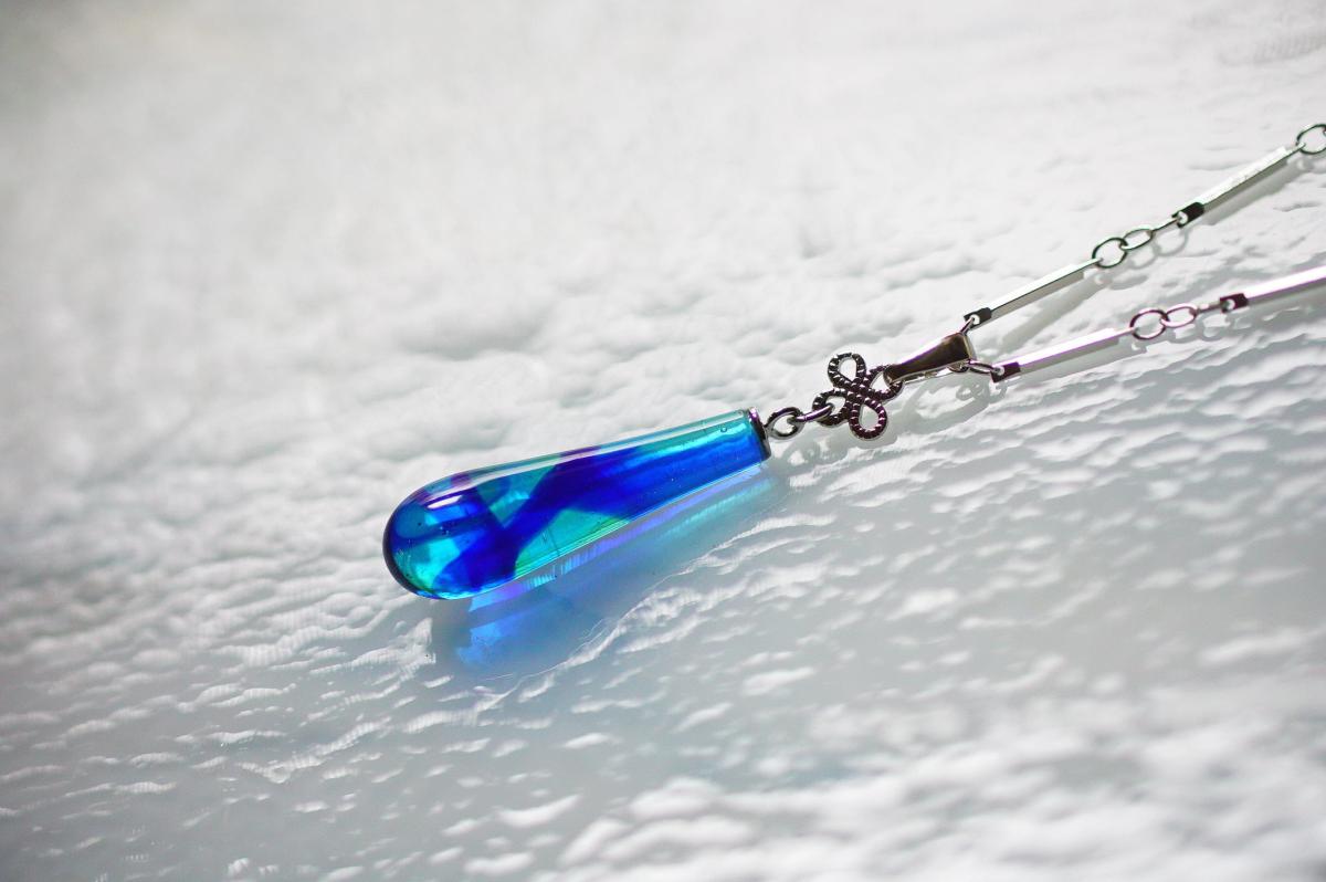 青き海の螺旋 ～ 永遠 ～ ラフォルム ガラスジュエリー ガラスアクセサリー