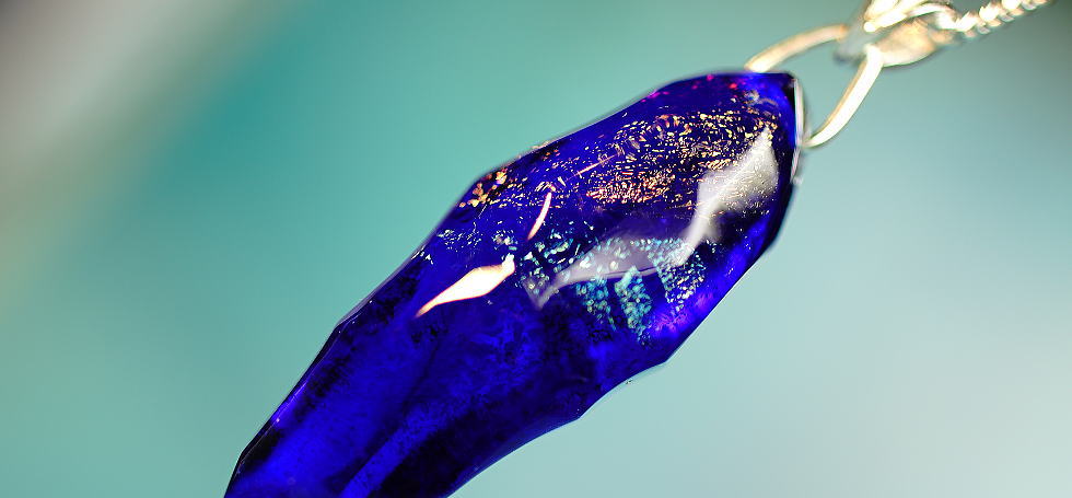 Crystal blue ～ 煌めく海 ～ ラフォルム ガラスジュエリー ガラスアクセサリー