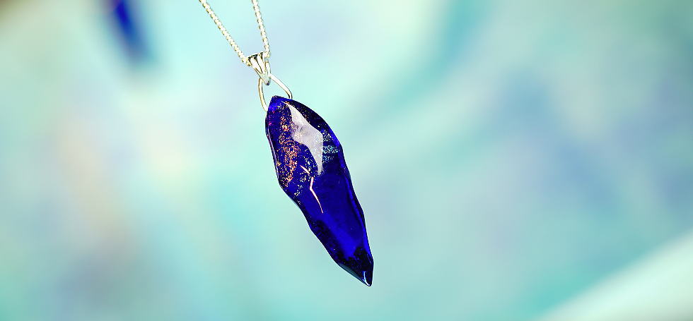 Crystal blue ～ 煌めく海 ～ ラフォルム ガラスジュエリー ガラスアクセサリー