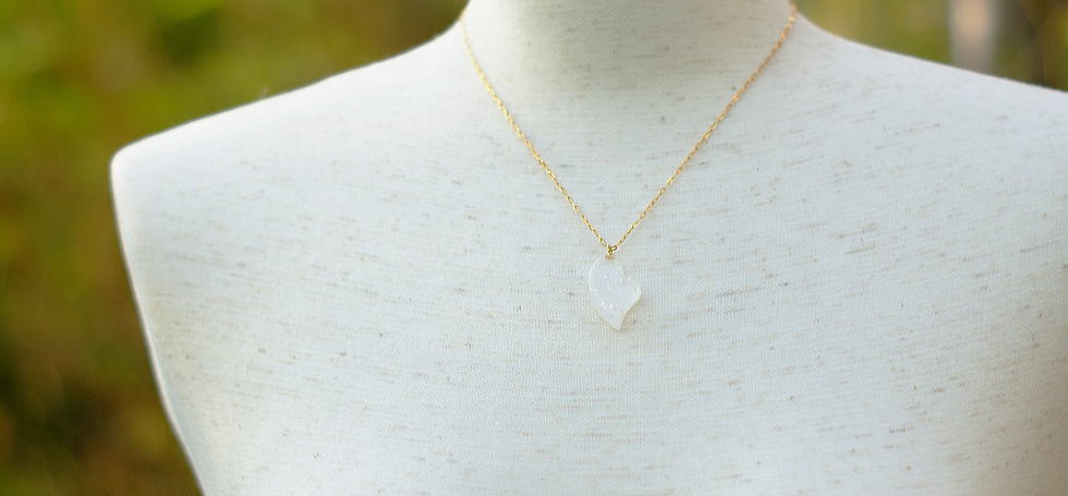 Pure White heart ラフォルム ガラスジュエリー ガラスアクセサリー