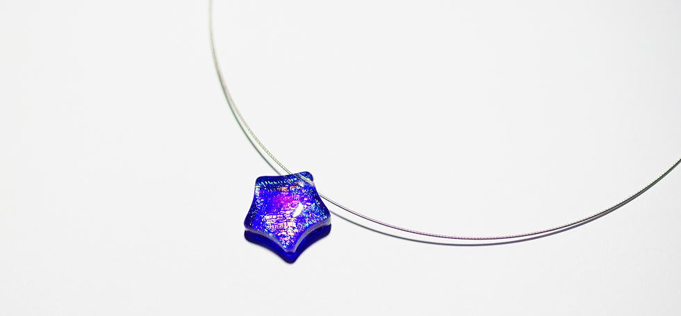 Candy blue star ラフォルム ガラスジュエリー ガラスアクセサリー