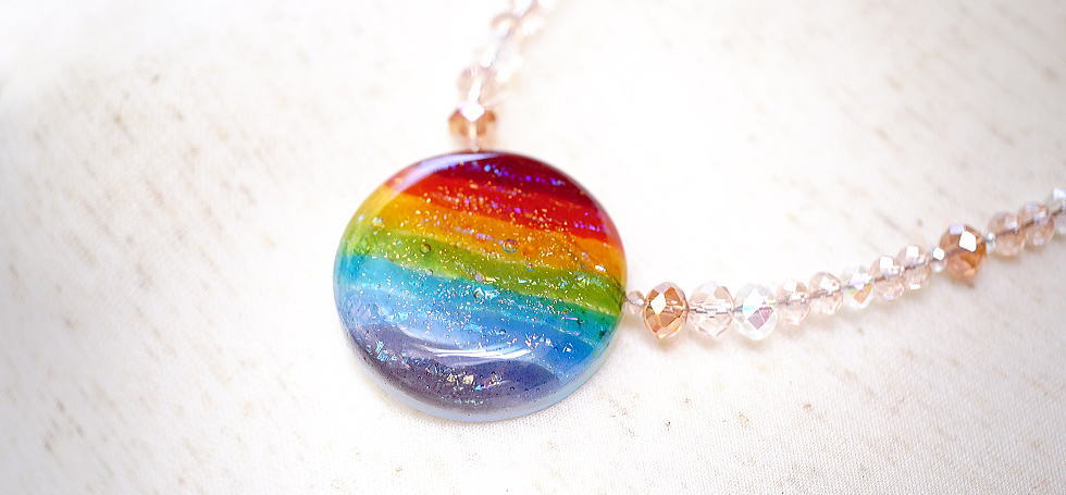Rainbow Fullmoon ラフォルム ガラスジュエリー ガラスアクセサリー