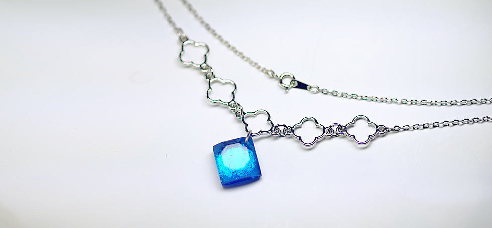 Island blue jewel ラフォルム ガラスジュエリー ガラスアクセサリー