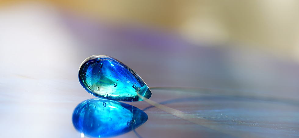人魚のBlue tear ラフォルム ガラスジュエリー ガラスアクセサリー