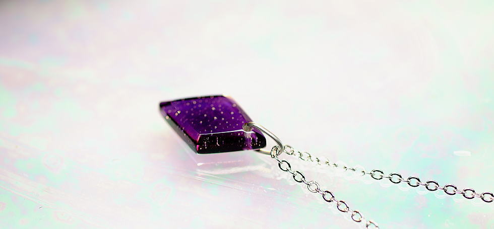 Violet sea diamond ラフォルム ガラスジュエリー ガラスアクセサリー