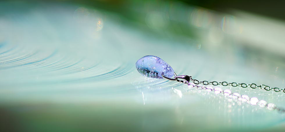 Lavender snow drop ラフォルム ガラスジュエリー ガラスアクセサリー