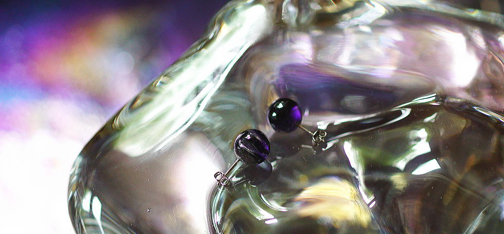 Violet sphere ラフォルム ガラスジュエリー ガラスアクセサリー