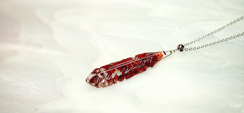 AMERICAN FLAME FEATHER ラフォルム ガラスジュエリー ガラスアクセサリー