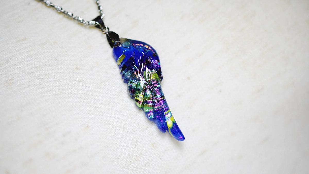 Splendor blue sky wing ラフォルム ガラスジュエリー ガラスアクセサリー
