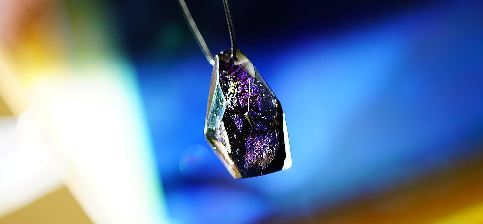 Black sparkle rock ラフォルム ガラスジュエリー ガラスアクセサリー