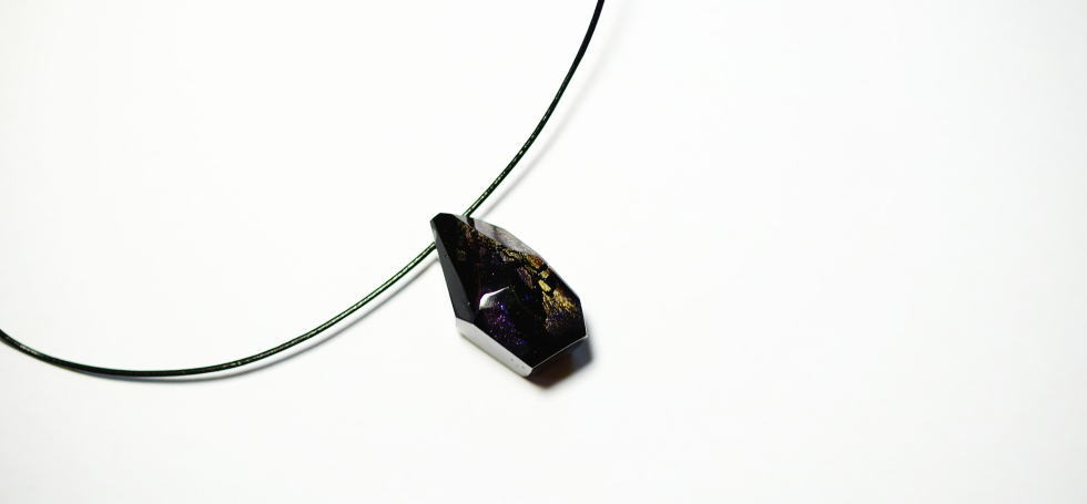 Black sparkle rock ラフォルム ガラスジュエリー ガラスアクセサリー
