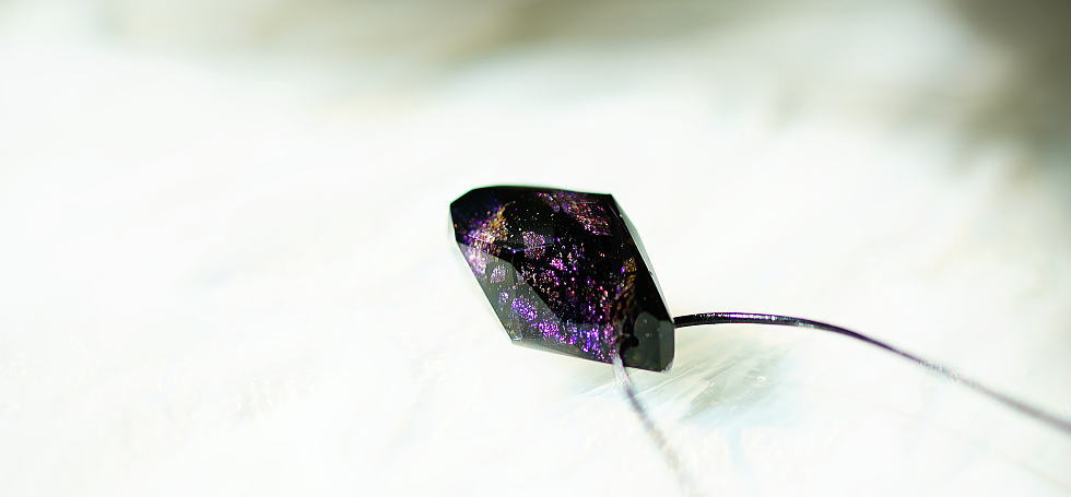 Black sparkle rock ラフォルム ガラスジュエリー ガラスアクセサリー