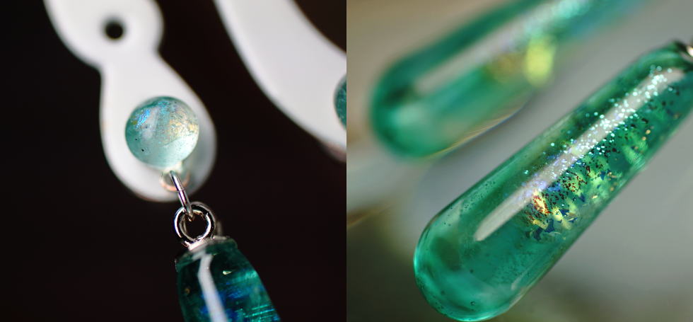Aquamarine sea ～ 波の煌き ～ ラフォルム ガラスジュエリー ガラスアクセサリー