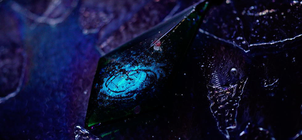 銀河百花繚乱 ～ エメラルドの宇宙 ～ ラフォルム ガラスジュエリー ガラスアクセサリー
