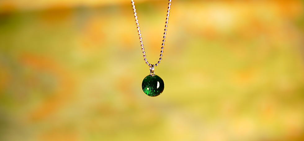 Dichroic planet width circle ～ Forest ～ ラフォルム ガラスジュエリー ガラスアクセサリー