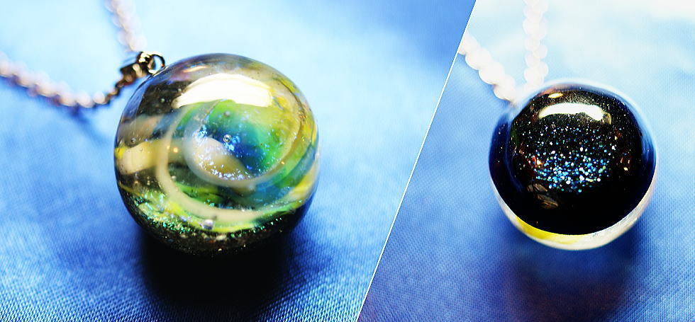 Cosmic spiral ラフォルム ガラスジュエリー ガラスアクセサリー
