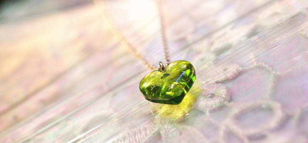 Pure green love ラフォルム ガラスジュエリー ガラスアクセサリー