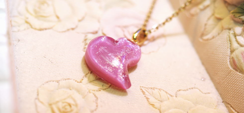 Sweet peach ラフォルム ガラスジュエリー ガラスアクセサリー