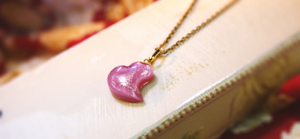 Sweet peach ラフォルム ガラスジュエリー ガラスアクセサリー