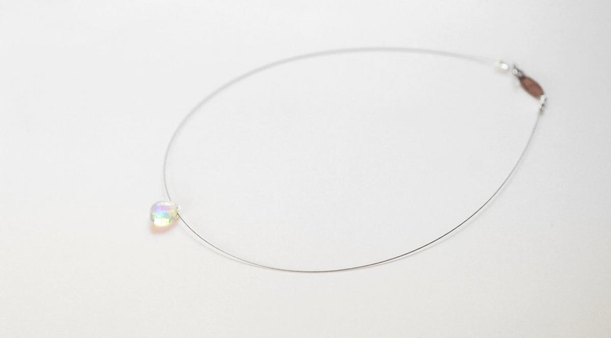 Dichroic dropⅡ ラフォルム ガラスジュエリー ガラスアクセサリー