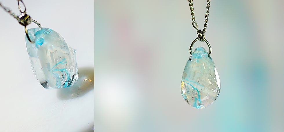 Iceberg drop ラフォルム ガラスジュエリー ガラスアクセサリー