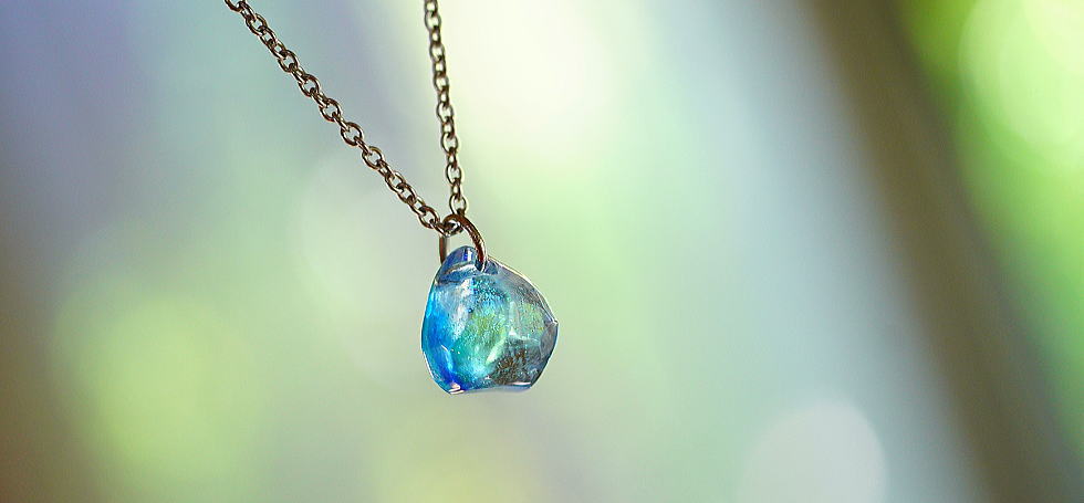 Blue holy water