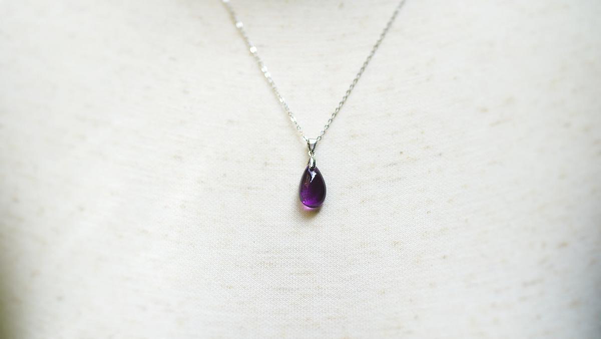 Precious violet ラフォルム ガラスジュエリー ガラスアクセサリー