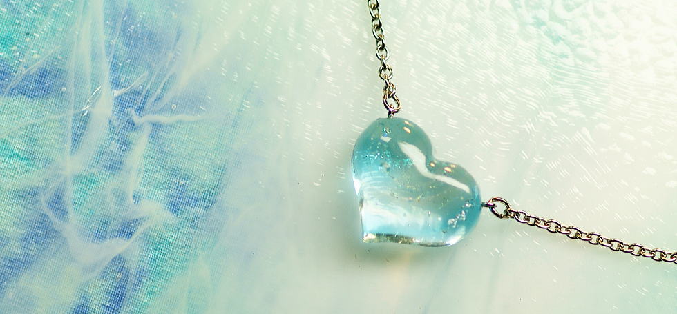 Pure plump heart ラフォルム ガラスジュエリー ガラスアクセサリー
