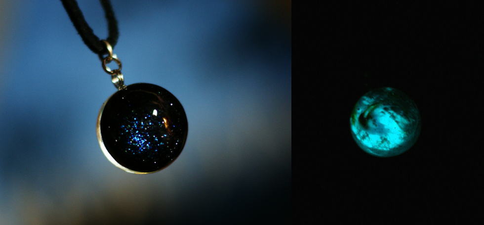 Spiral galaxy ラフォルム ガラスジュエリー ガラスアクセサリー