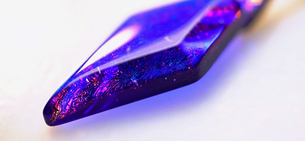 Smooth rhombus ～ Blue glitter ～ ラフォルム ガラスジュエリー ガラスアクセサリー