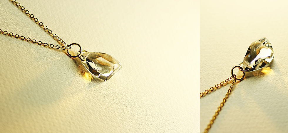 Crystal moon rock ラフォルム ガラスジュエリー ガラスアクセサリー