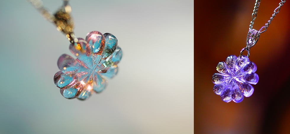幾千夢幻の花 ラフォルム ガラスジュエリー ガラスアクセサリー