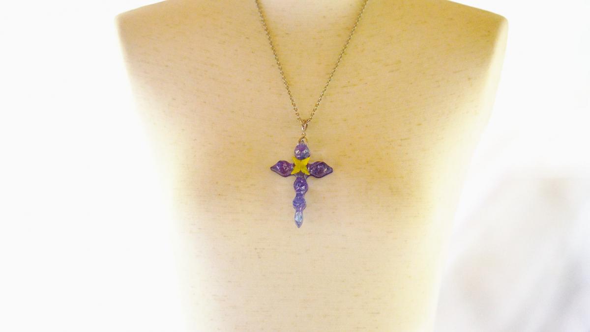 Miraculous prayer cross ラフォルム ガラスジュエリー ガラスアクセサリー