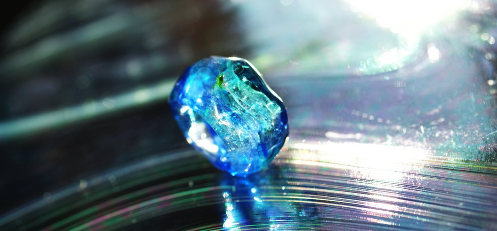 水の誕生 ～ アイスロック調リング ～ ラフォルム ガラスジュエリー ガラスアクセサリー