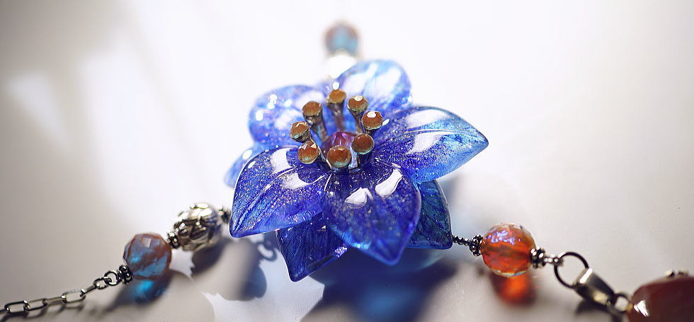 Antique mystic flower ラフォルム ガラスジュエリー ガラスアクセサリー