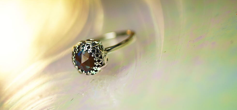 Antique lily ring ラフォルム ガラスジュエリー ガラスアクセサリー