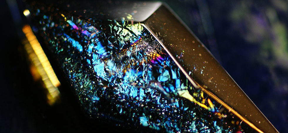 Sparkle blue diamond ～ 大宇宙のオーロラ ～ ラフォルム ガラスジュエリー ガラスアクセサリー