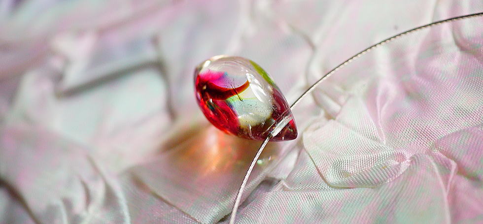 氷の薔薇 ～ Colorful ～ ラフォルム ガラスジュエリー ガラスアクセサリー