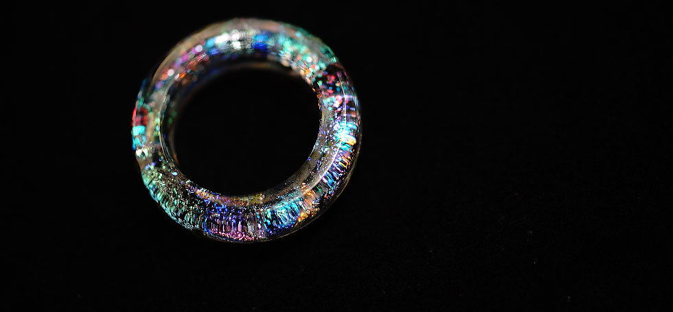 Dichroic princess crown ラフォルム ガラスジュエリー ガラスアクセサリー