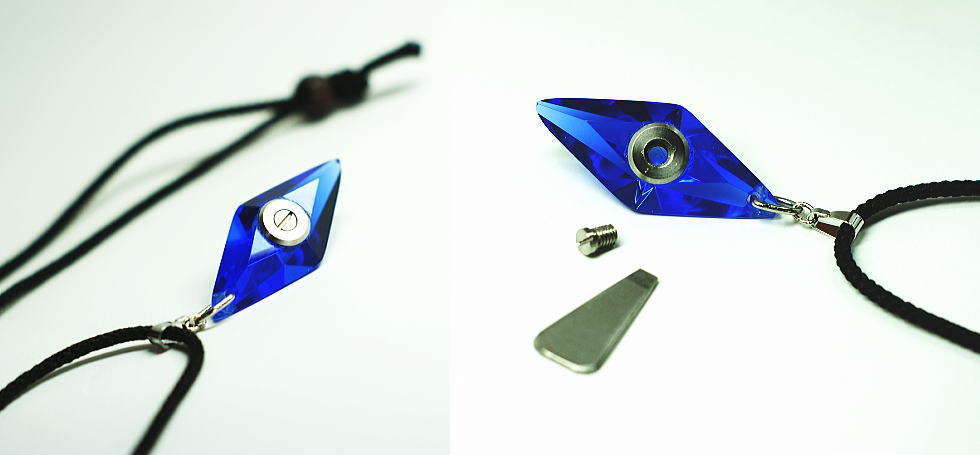 かんたん封入ペンダント / Standard Dreamblue(コバルトブルー) ラフォルム ガラスジュエリー ガラスアクセサリー